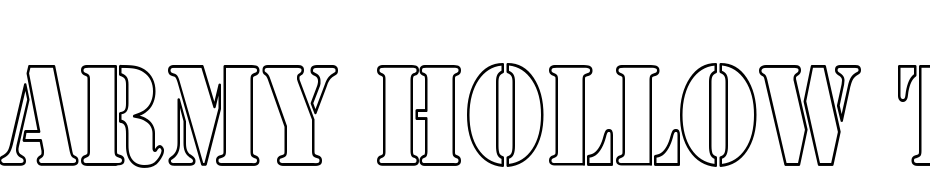 Army Hollow Thin Font Download Free